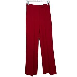 Vintage Miss Today Red 100% Polyester 70s Front Crease Pants Bottoms Size 10